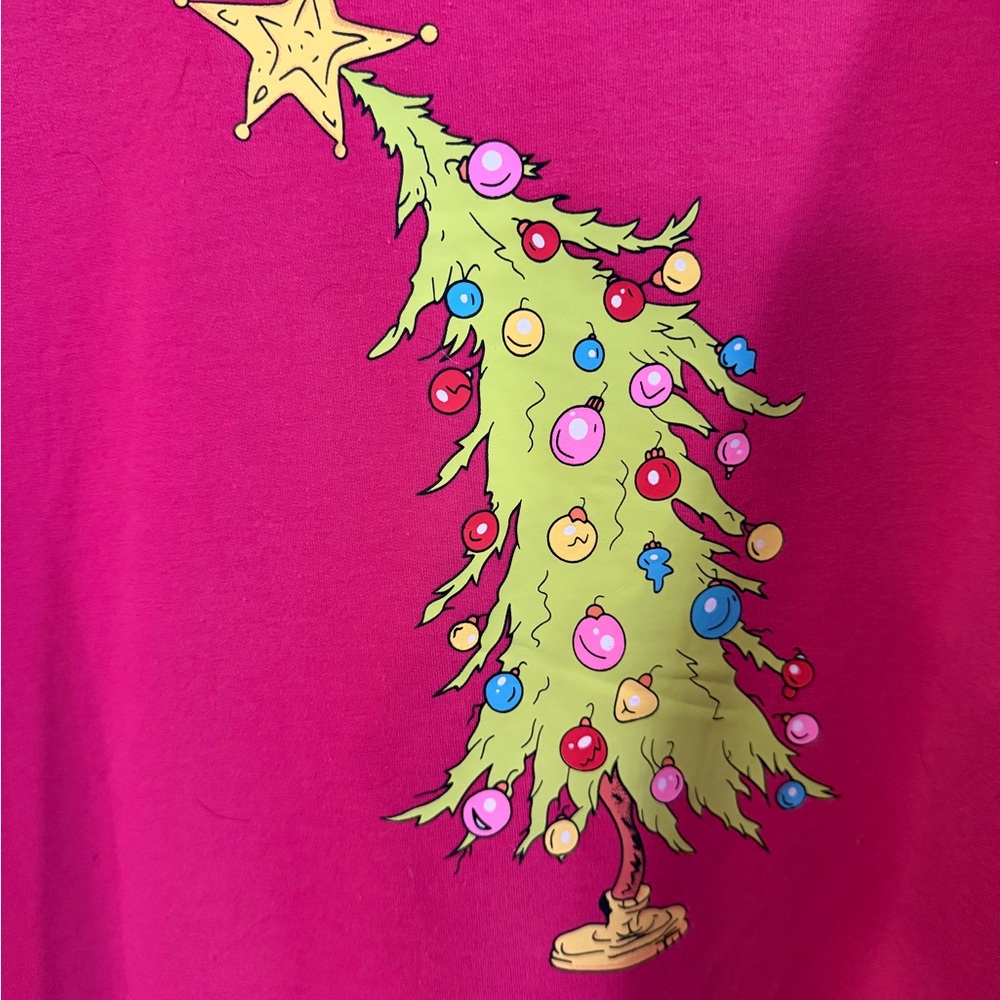 Dr. Seuss Christmas Tree Sweatshirt Women’s XL Pink Holiday Crewneck - Picture 2 of 4